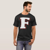 イニシャルFモノグラムF文字F大文字 Tシャツ (正面フル)