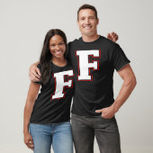 イニシャルFモノグラムF文字F大文字 Tシャツ (ユニセックス)