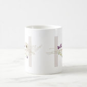 イニシャルHソフトカラー花コーヒーマグ コーヒーマグカップ (中央)