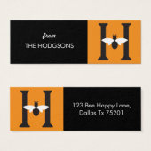 イニシャルHビーハッピースキニーカスタムラベル (正面&裏面)