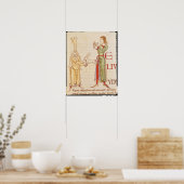 イニシャル'H'二つの陪審員の型枠内 ポスター (キッチン)