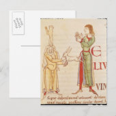 イニシャル'H'二つの陪審員の型枠内 ポストカード (正面/裏面)