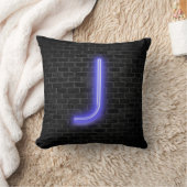 イニシャルJインネオン照明オンブリック クッション (ブランケット)