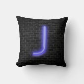 イニシャルJインネオン照明オンブリック クッション (正面)
