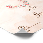 イニシャルJベビーネームモノグラムアートプリント ポスター (角)