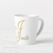 「イニシャルJ」 カフェラテマグ (右アングル)