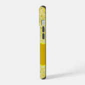 イニシャルKの黄色い小さな花 iPhone 15ケース (左側面)