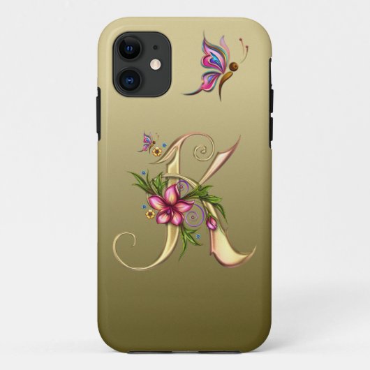 イニシャルKケースメイトTough Apple iPhone 11ケース Case-Mate iPhoneケース (裏面)