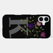 イニシャルKフラワーデザイン iPhoneケース (裏面横)