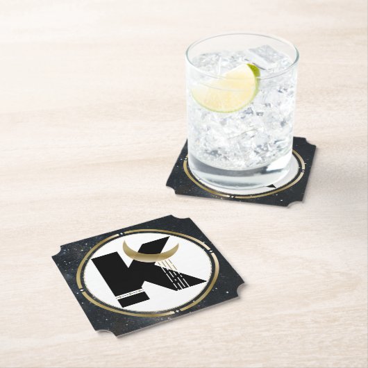 イニシャルKムーンアンドスター紙パーティーコースター ペーパーコースター (インサイチュ)