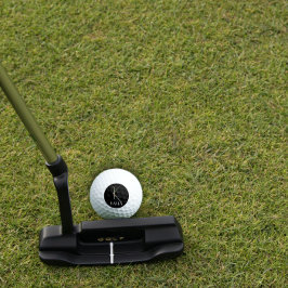 イニシャルKモノグラム赤フローラグランドマブラック ゴルフボール