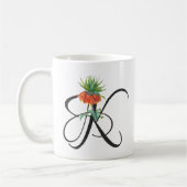 イニシャルK、ヴィンテージカイザーズクラウンコーヒーマグ コーヒーマグカップ (左)