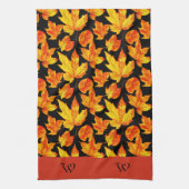 イニシャルl紅葉カスタムキッチンタオル キッチンタオル (縦)