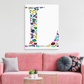 イニシャルL キャンバスプリント (インサイチュ (リビング))