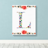 イニシャルL キャンバスプリント (インサイチュ (ウッドフロア))