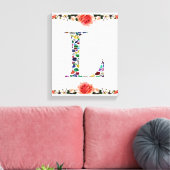 イニシャルL キャンバスプリント (インサイチュ (リビング))