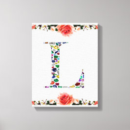 イニシャルL キャンバスプリント