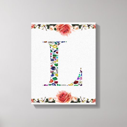 イニシャルL キャンバスプリント (正面)