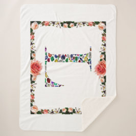 イニシャルL シェルパブランケット