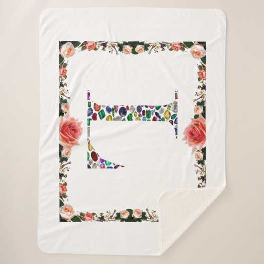 イニシャルL シェルパブランケット (正面)