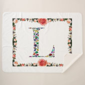 イニシャルL シェルパブランケット (正面(横))