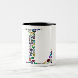 イニシャルL ツートーンマグカップ