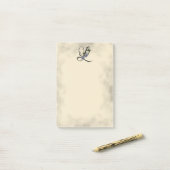 イニシャルL、ヴィンテージ月桂樹Clockvine Post-it Notes ポストイット (デスク上)