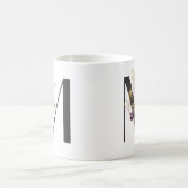 イニシャルMソフトカラー花コーヒーマグ コーヒーマグカップ (中央)