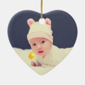 イニシャルMベビーS初めてのクリスマスパターン セラミックオーナメント (裏面)