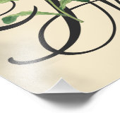 イニシャルM、ヴィンテージモーニンググローリーフォトプリント フォトプリント            (角)