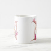 イニシャルNの花柄マグカップ コーヒーマグカップ (中央)