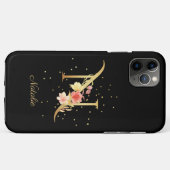 イニシャルN フラワーモノグラム 名前 名前入れ Case-Mate iPhoneケース (裏面(横))