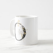 イニシャルOソフトカラー花コーヒーマグ コーヒーマグカップ (正面左)