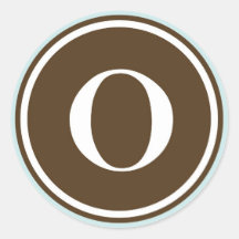 イニシャルOモノグラムサークルレター印鑑パーティーの好意