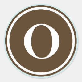 イニシャルOモノグラムサークルレター印鑑パーティーの好意 ラウンドシール