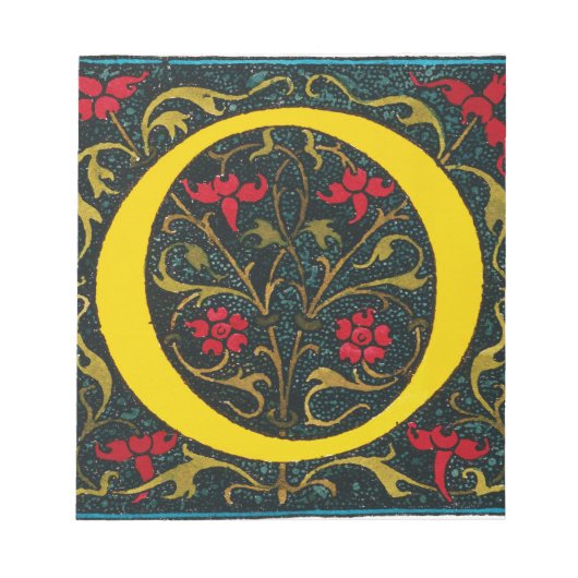 イニシャルO、1520年。 ノートパッド (正面)