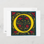 イニシャルO、1520年。 ポストカード (正面/裏面)