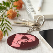 イニシャルP キーホルダー (側面)