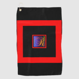 イニシャルRモノグラム ゴルフタオル