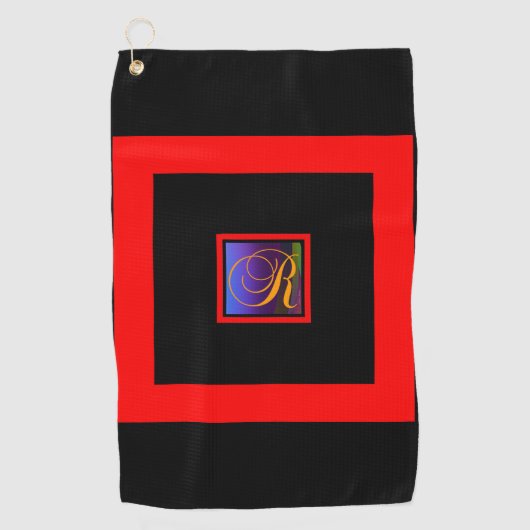 イニシャルRモノグラム ゴルフタオル (正面)