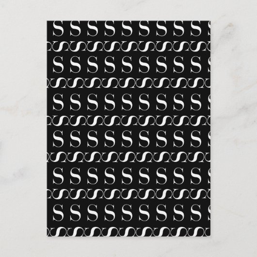 イニシャルSのモノグラム ポストカード (正面)