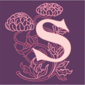 イニシャルSフローラ シール (正面)