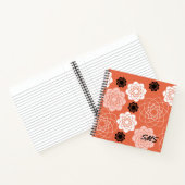 イニシャルSucculent Symmetry Teracota Notebook ノートブック (内部)