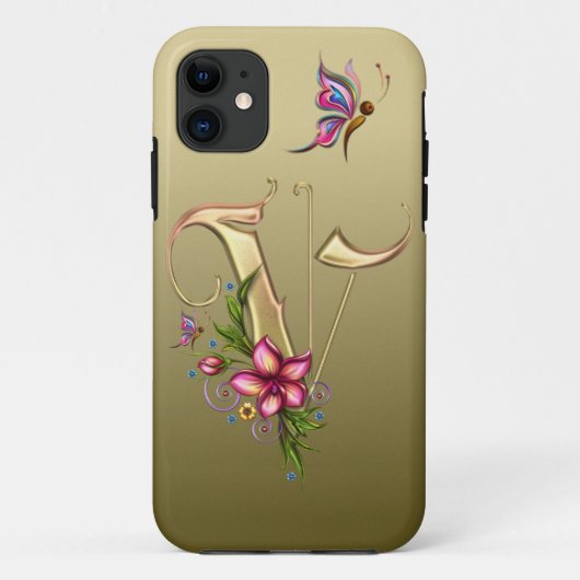 イニシャルVケースメイトTough Apple iPhone 11ケース Case-Mate iPhoneケース (裏面)