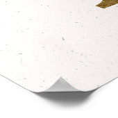 イニシャルXゴールデンアンドブルーフローラモノグラムポスター ポスター (角)