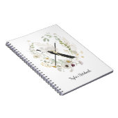 イニシャルXソフトカラーの花カスタム付 ノートブック (右側)