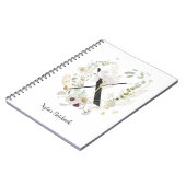 イニシャルXソフトカラーの花カスタム付 ノートブック (左側)