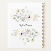 イニシャルXソフトカラーの花カスタム付 プランナー手帳 (裏面)