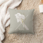 イニシャルXソフトカラーフラワークッション クッション (ブランケット)