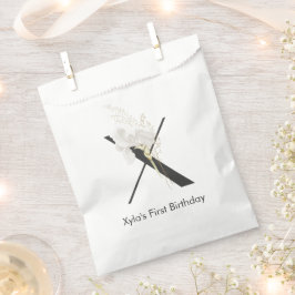 イニシャルXソフトカラー花付き フェイバーバッグ